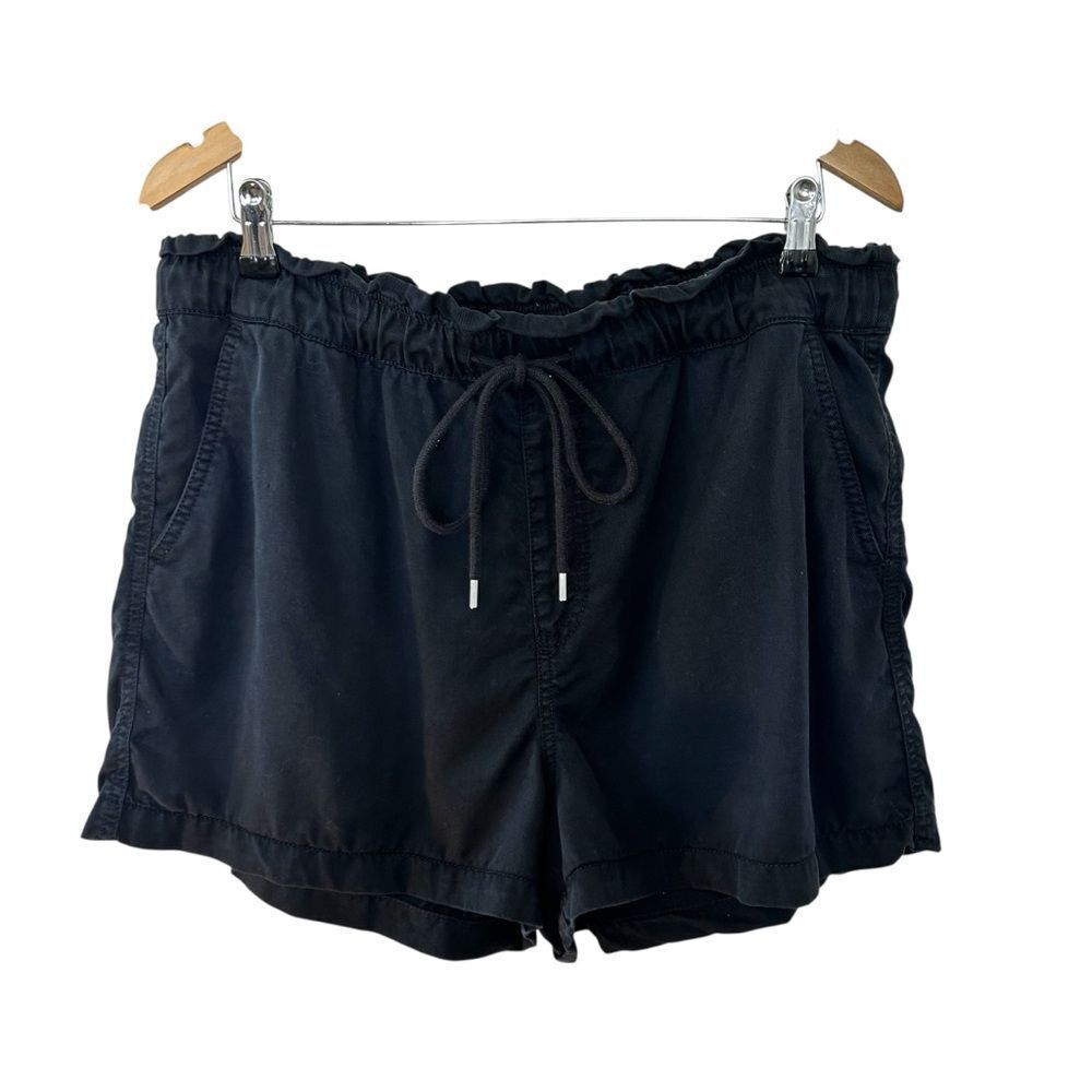 Loft black paperbag drawstring pull on shorts siz… - image 1
